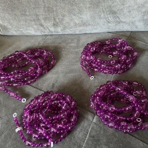 Vibrant Purple Beaded Necklace Set